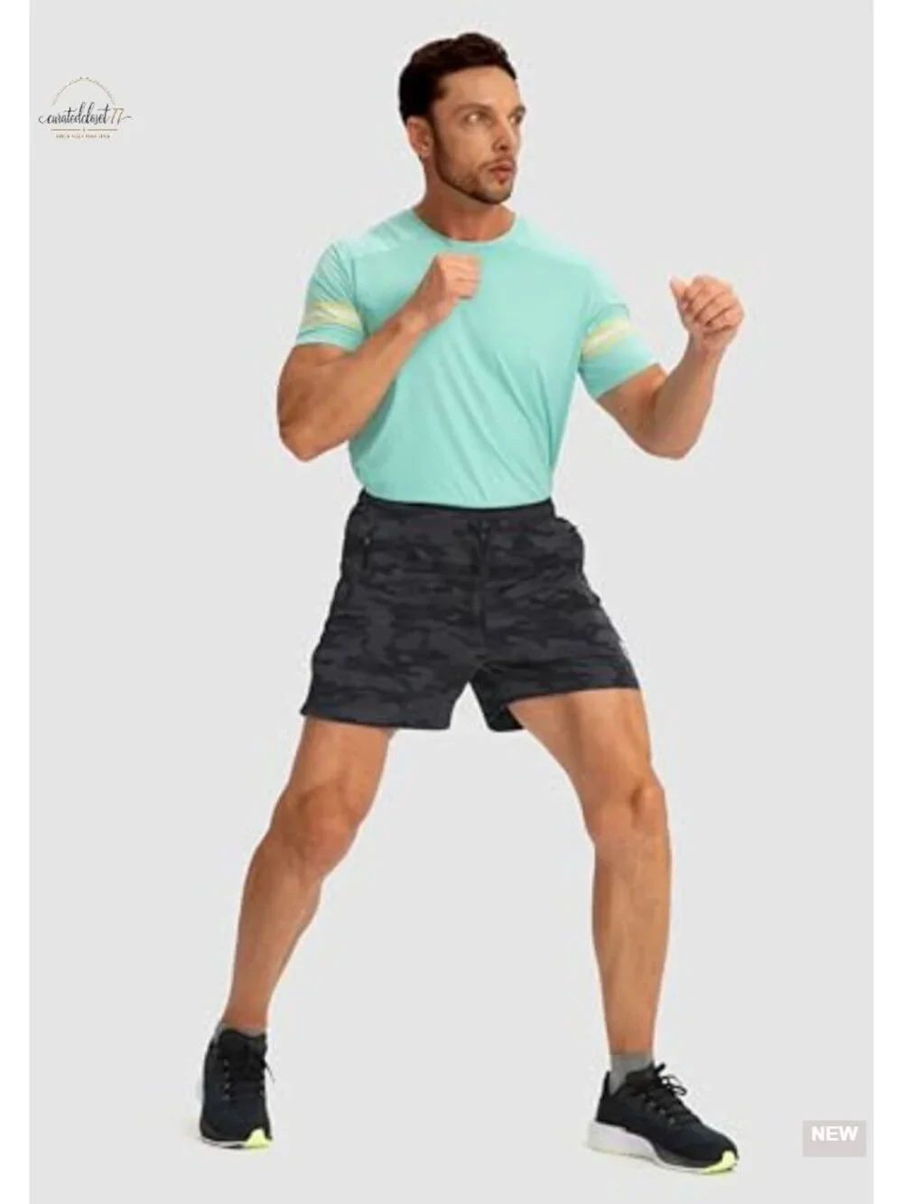 Men's Quick Dry Athletic Running Shorts with Zipper Pockets 5